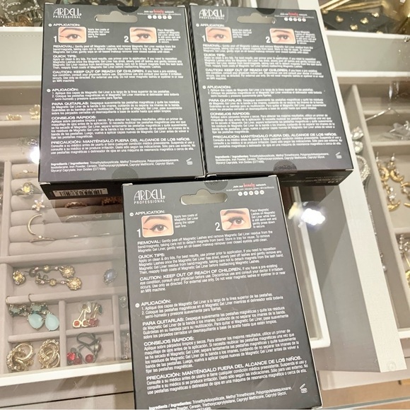 3x Magnetic Liner & Lash Set Wispies Faux Lashes Falsies Reusable - Picture 2 of 4